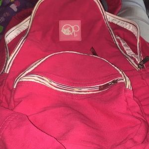 pink book bag.